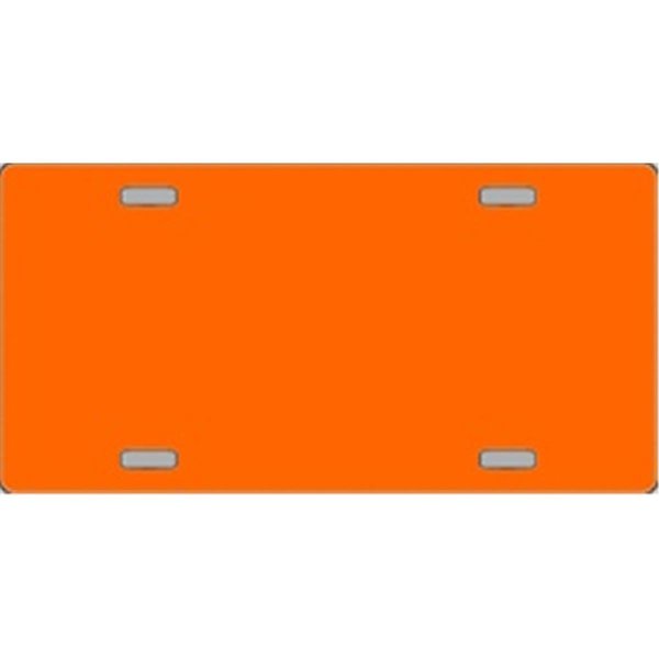 Power House Orange Solid Flat Automotive License Plates Blanks for Customizing PO18061